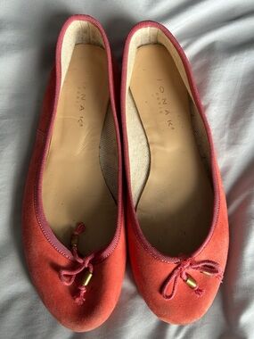 Jonak Coral Suede Ballet Flats